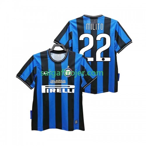 Internazionale Milano MILITO 22 2009 2010 Fodboldtrøjer Retro Hjemmebanesæt Kort ærmer Internazionale Milano MILITO 22 2009 2010 Fodboldtrøjer Retro Hjemmebanesæt Kort ærmer